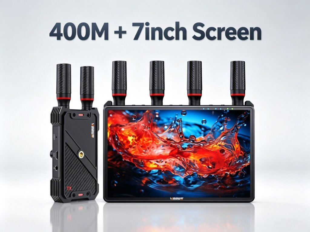 Wireless HDMI Video Transmitter & Receiver With 7" display ( 400meter distance )