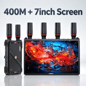 Wireless HDMI Video Transmitter & Receiver With 7" display ( 400meter distance )